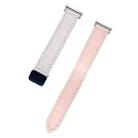 For Garmin Venu 3 22mm Slim Magnetic Buckle Microfiber Leather Watch Band(Pink+Apricot) - 2