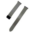 For Garmin Forerunner 265 22mm Slim Magnetic Buckle Microfiber Leather Watch Band(Calf Elephant Gray) - 2