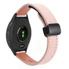 For Garmin Venu 2 22mm Slim Magnetic Buckle Microfiber Leather Watch Band(Sakura Pink) - 1