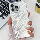 For iPhone 13 Plating Glitter Texture TPU Phone Case with Lens Film(White Water Ripples) - 1