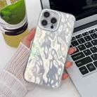 For iPhone 16 Pro Max Plating Glitter Texture TPU Phone Case with Lens Film(White Wrinkles) - 1