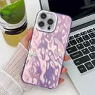 For iPhone 16 Pro Max Plating Glitter Texture TPU Phone Case with Lens Film(Purple Wrinkles) - 1