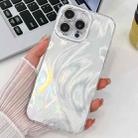 For iPhone 16 Pro Plating Glitter Texture TPU Phone Case with Lens Film(White Feather Yarn) - 1