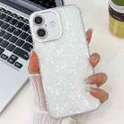 For iPhone 13 Pro Max Plating Glitter Texture TPU Phone Case with Lens Film(White Shell Grain) - 1