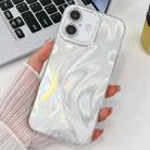 For iPhone 16 Plus Plating Glitter Texture TPU Phone Case with Lens Film(White Feather Yarn) - 1