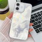 For iPhone 16 Plus Plating Glitter Texture TPU Phone Case with Lens Film(White  Tinfoil Texture) - 1