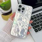 For iPhone 15 Pro Plating Glitter Texture TPU Phone Case with Lens Film(White Wrinkles) - 1