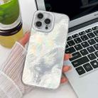 For iPhone 15 Pro Plating Glitter Texture TPU Phone Case with Lens Film(White  Tinfoil Texture) - 1