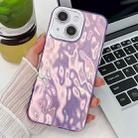 For iPhone 15 Plating Glitter Texture TPU Phone Case with Lens Film(Purple Wrinkles) - 1