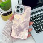 For iPhone 13 Pro Plating Glitter Texture TPU Phone Case with Lens Film(Pink Tinfoil Texture) - 1