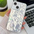 For iPhone 13 Plating Glitter Texture TPU Phone Case with Lens Film(White Wrinkles) - 1