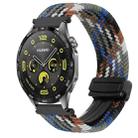 For Huawei Watch GT 4 41mm 18mm Magnetic Buckle Braided Watch Band(Denim Colorful) - 1