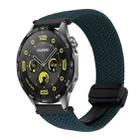 For Huawei Watch GT 4 41mm 18mm Magnetic Buckle Braided Watch Band(Forest Green) - 1