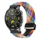 For Huawei Watch GT 4 41mm 18mm Magnetic Buckle Braided Watch Band(Colorful) - 1