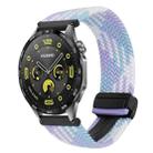 For Huawei Watch GT 4 41mm 18mm Magnetic Buckle Braided Watch Band(Violet) - 1