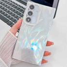 For Samsung Galaxy A15 5G Plating Glitter Texture TPU Phone Case with Lens Film(White Feather Yarn) - 1