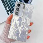 For Samsung Galaxy A15 5G Plating Glitter Texture TPU Phone Case with Lens Film(White Wrinkles) - 1