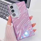 For Samsung Galaxy A36 5G Plating Glitter Texture TPU Phone Case with Lens Film(Purple Water Ripples) - 1