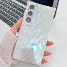 For Samsung Galaxy S25+ 5G Plating Glitter Texture TPU Phone Case with Lens Film(White Feather Yarn) - 1