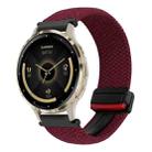 For Garmin Venu 3S 18mm Magnetic Buckle Braided Watch Band(Wine Red) - 1