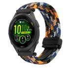 For Garmin Forerunner 265S 18mm Magnetic Buckle Braided Watch Band(Camouflage Colorful) - 1