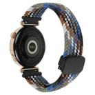 For Garmin Forerunner 265S 18mm Magnetic Buckle Braided Watch Band(Denim Colorful) - 2