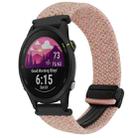 For Garmin Forerunner 255S 18mm Magnetic Buckle Braided Watch Band(Starlight Pink) - 1