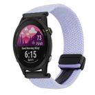 For Garmin Forerunner 255S 18mm Magnetic Buckle Braided Watch Band(Purple) - 1