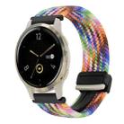 For Garmin Venu 2S 18mm Magnetic Buckle Braided Watch Band(Colorful) - 1