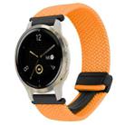 For Garmin Venu 2S 18mm Magnetic Buckle Braided Watch Band(Orange) - 1