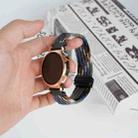 For Garmin Vivoactive 4S 18mm Magnetic Buckle Braided Watch Band(Denim Colorful) - 3