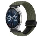 For Huawei Watch GT 3 42mm 20mm Magnetic Buckle Braided Watch Band(Olive Green) - 1