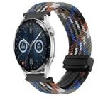 For Huawei Watch GT 3 42mm 20mm Magnetic Buckle Braided Watch Band(Denim Colorful) - 1