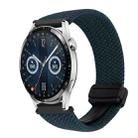 For Huawei Watch GT 3 42mm 20mm Magnetic Buckle Braided Watch Band(Forest Green) - 1