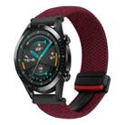 For Huawei Watch GT 2 42mm 20mm Magnetic Buckle Braided Watch Band(Wine Red) - 1