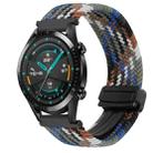 For Huawei Watch GT 2 42mm 20mm Magnetic Buckle Braided Watch Band(Denim Colorful) - 1