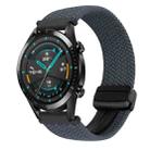 For Huawei Watch GT 2 42mm 20mm Magnetic Buckle Braided Watch Band(Space Gray) - 1