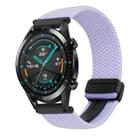 For Huawei Watch GT 2 42mm 20mm Magnetic Buckle Braided Watch Band(Purple) - 1