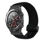 For Huawei Watch 2 20mm Magnetic Buckle Braided Watch Band(Black) - 1