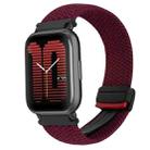 For Amazfit Active Magnetic Buckle 20mm Braided Watch Band(Wine Red) - 1