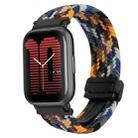 For Amazfit Active Magnetic Buckle 20mm Braided Watch Band(Camouflage Colorful) - 1