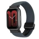 For Amazfit Active Magnetic Buckle 20mm Braided Watch Band(Space Gray) - 1