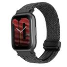 For Amazfit Active Magnetic Buckle 20mm Braided Watch Band(Graphite Black) - 1