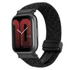 For Amazfit Active Magnetic Buckle 20mm Braided Watch Band(Starlight Black) - 1