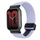 For Amazfit Active Magnetic Buckle 20mm Braided Watch Band(Purple) - 1