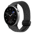 For Amazfit GTR Mini Magnetic Buckle 20mm Braided Watch Band(Graphite Black) - 1