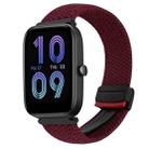 For Amazfit Bip 3 Pro Magnetic Buckle 20mm Braided Watch Band(Wine Red) - 1