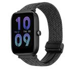 For Amazfit Bip 3 Pro Magnetic Buckle 20mm Braided Watch Band(Graphite Black) - 1