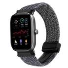 For Amazfit GTS4 Mini Magnetic Buckle 20mm Braided Watch Band(Metal Gray) - 1