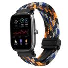 For Amazfit GTS4 Mini Magnetic Buckle 20mm Braided Watch Band(Camouflage Colorful) - 1